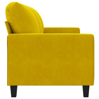 Driezitsbank 180 cm fluweel geel 5