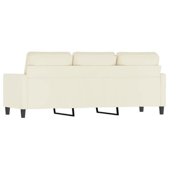 Driezitsbank 180 cm fluweel cr&egrave;mekleurig 5