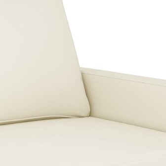 Driezitsbank 180 cm fluweel cr&egrave;mekleurig 6