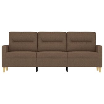 Driezitsbank 180 cm stof bruin 3