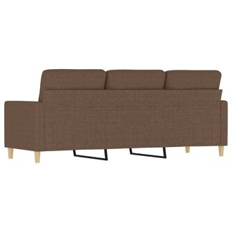 Driezitsbank 180 cm stof bruin 5