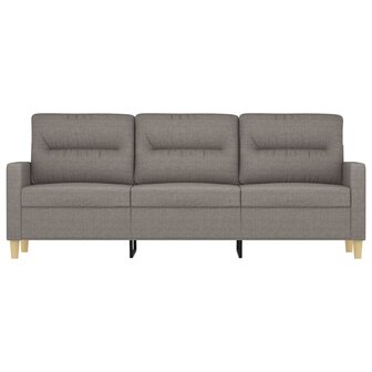 Driezitsbank 180 cm stof taupe 3