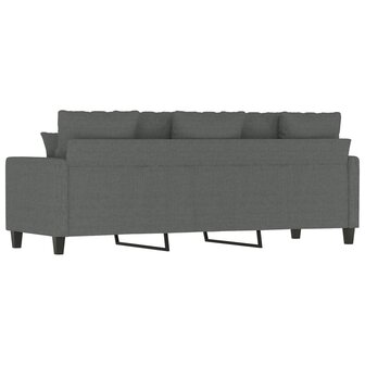 Driezitsbank 180 cm stof donkergrijs 5