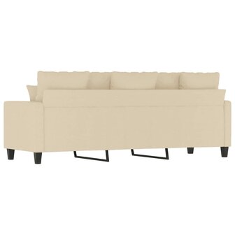 Driezitsbank 180 cm stof cr&egrave;mekleurig 5