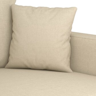 Driezitsbank 180 cm stof cr&egrave;mekleurig 6