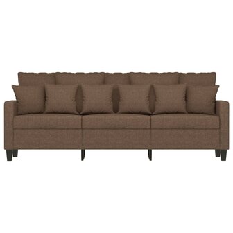Driezitsbank 180 cm stof bruin 3