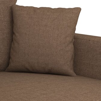 Driezitsbank 180 cm stof bruin 6