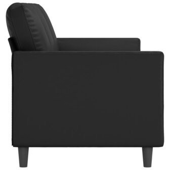 Driezitsbank 180 cm kunstleer zwart 4