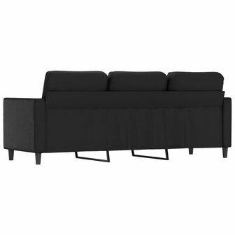 Driezitsbank 180 cm kunstleer zwart 5