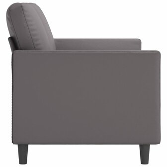Driezitsbank 180 cm kunstleer grijs 4