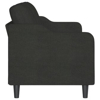 Driezitsbank 180 cm stof zwart 4