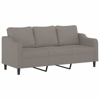 Driezitsbank 180 cm stof taupe 2