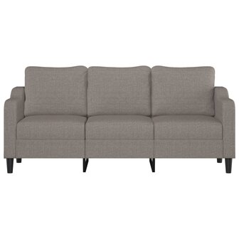 Driezitsbank 180 cm stof taupe 3