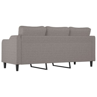 Driezitsbank 180 cm stof taupe 5