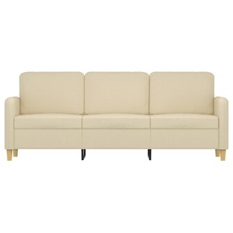 Driezitsbank 180 cm stof cr&egrave;mekleurig 3