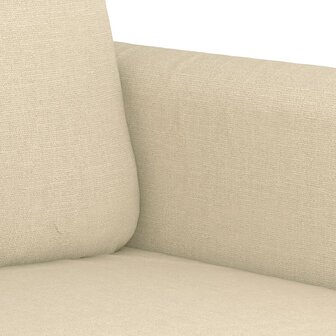 Driezitsbank 180 cm stof cr&egrave;mekleurig 6