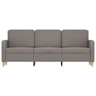 Driezitsbank 180 cm stof taupe 3
