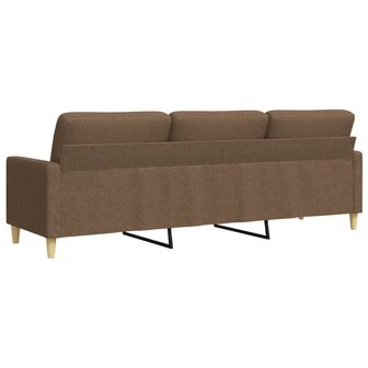 Driezitsbank 210 cm stof bruin 6
