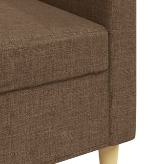 Driezitsbank 210 cm stof bruin 7