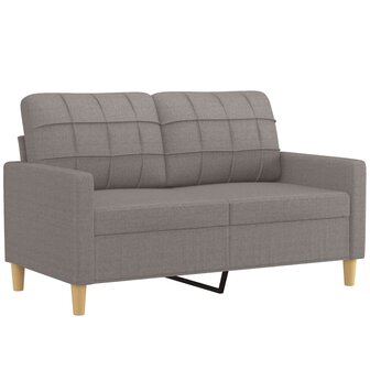 2-delige Loungeset met kussens stof taupe 3