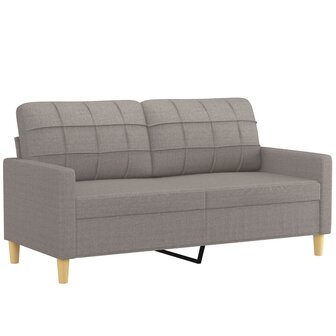 2-delige Loungeset met kussens stof taupe 4