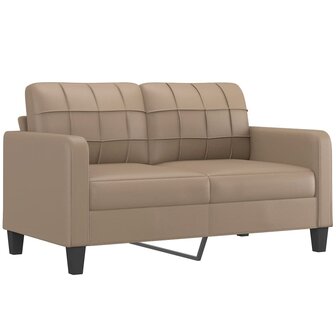 2-delige Loungeset met kussens kunstleer cappuccino 4