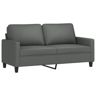2-delige Loungeset met kussens stof donkergrijs 4