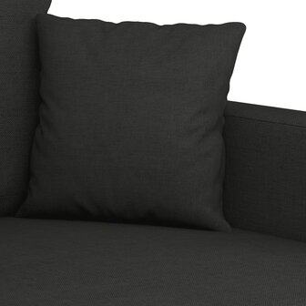 2-delige loungeset met kussens stof zwart 5