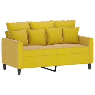 2-delige Loungeset met kussens fluweel geel 3