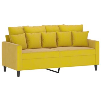 2-delige Loungeset met kussens fluweel geel 4