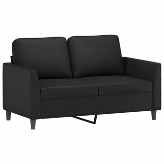 2-delige Loungeset met kussens kunstleer zwart 3