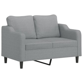 2-delige Loungeset met kussens stof lichtgrijs 3