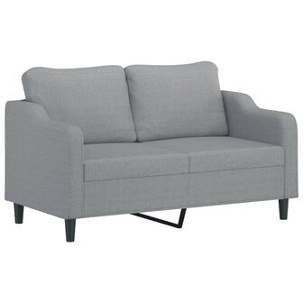 2-delige Loungeset met kussens stof lichtgrijs 4