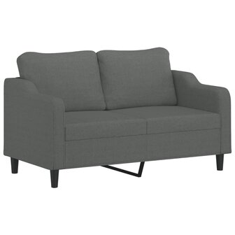 2-delige Loungeset met kussens stof donkergrijs 4