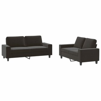 2-delige Loungeset stof zwart 2