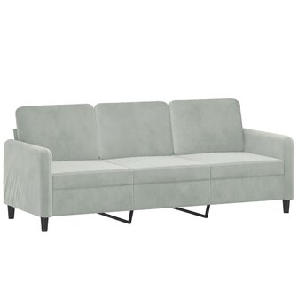 2-delige Loungeset fluweel lichtgrijs 4
