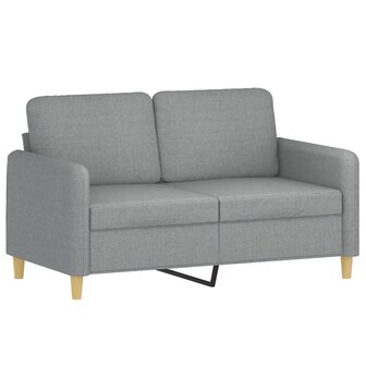 2-delige Loungeset met kussens stof lichtgrijs 3