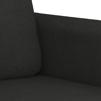 2-delige loungeset met kussens stof zwart 5
