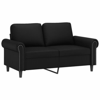 2-delige Loungeset met kussens kunstleer zwart 3