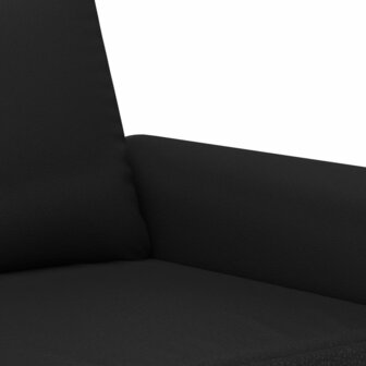 2-delige Loungeset met kussens kunstleer zwart 5