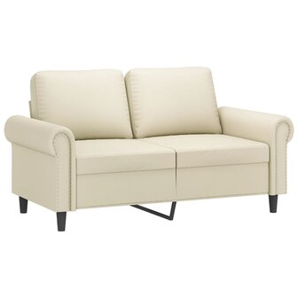 2-delige Loungeset met kussens kunstleer cr&egrave;me 3