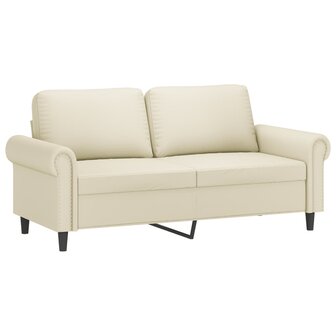 2-delige Loungeset met kussens kunstleer cr&egrave;me 4