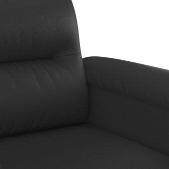 2-delige Loungeset met kussens kunstleer zwart 5