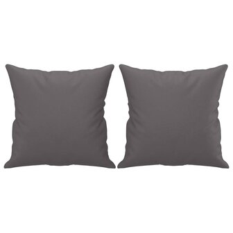 Tweezitsbank met sierkussens 140 cm kunstleer grijs 5