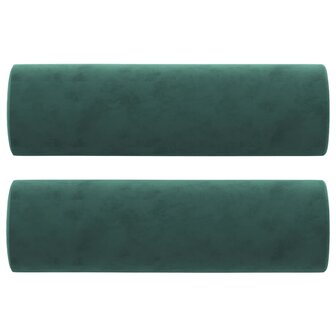 Tweezitsbank met sierkussens 140 cm fluweel donkergroen 5