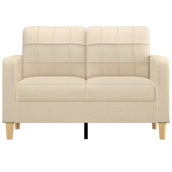 Tweezitsbank 120 cm stof cr&egrave;mekleurig 3