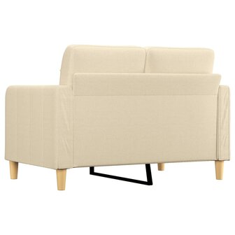 Tweezitsbank 120 cm stof cr&egrave;mekleurig 5