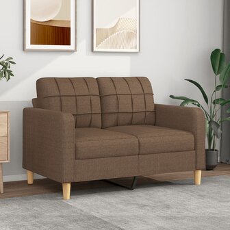 Tweezitsbank 120 cm stof bruin 1