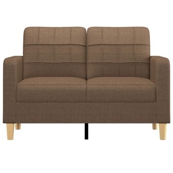 Tweezitsbank 120 cm stof bruin 3