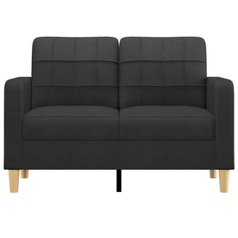 Tweezitsbank 120 cm stof zwart 3